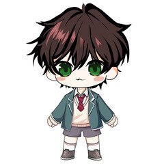 A boy wearing a school uniform 