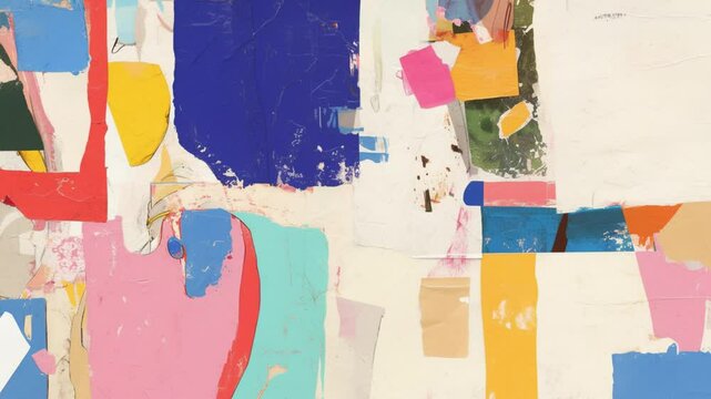 Cute Abstract Paper Ripped Grunge Texture Vintage Overlay Background Loop Animation	