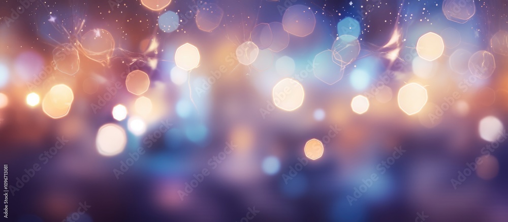 Poster christmas bokeh background with soft blurred lights creating a festive and magical atmosphere for ho