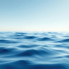 Naklejka premium Gradient waves blending into a harmonious oceanic flow , background, flow, water, waves, abstract