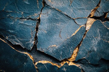 Fototapeta premium A detailed view of a rocky surface with cracks and fissures