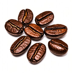 Obraz premium Coffee beans isolated on white background