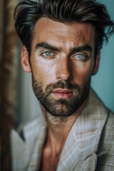 A close-up shot of a person with a long beard, ideal for use in editorial or commercial content