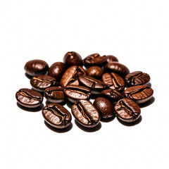 Coffee beans isolated on white background