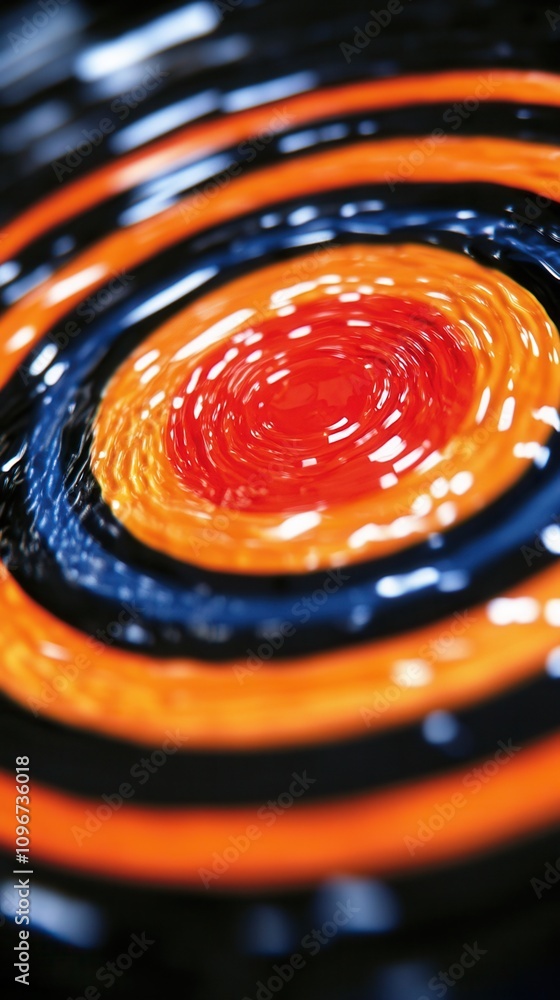 Aufkleber a vibrant swirl of colors showing concentric patterns, ideal for creative design and artistic projec