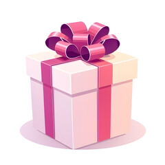 pink gift box with ribbon