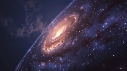 Obraz premium Milky_way_galaxy_with_star_and_noise_blue