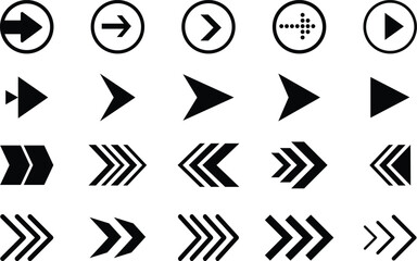 Arrow icons set. Collection different arrows sign. Arrow vector collection. Vector illustration