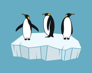 Penguin logo. King Penguin. Set