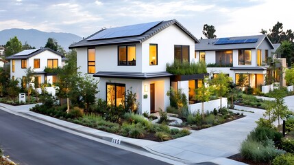 Sustainable and Energy Efficient Neighborhood with Solar Homes and Green Landscapes