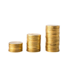 coins isolated on white