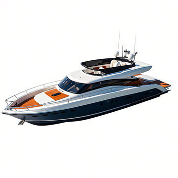 recommend clip art:  Motorboat on white background (