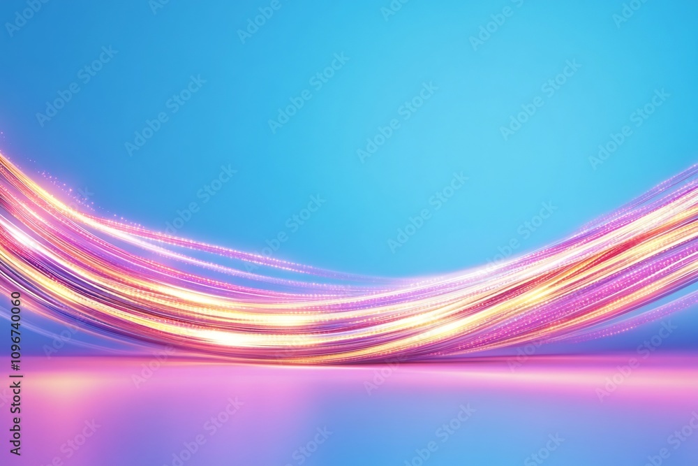 Poster smooth flowing vibrant color gradient technology abstract background