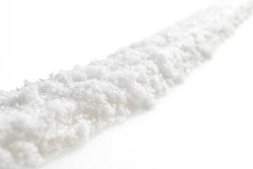 Fototapeta premium Snow covered white surface in focus