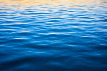 Serene Blue Gradient Background with Tranquil Ocean Surface Reflections