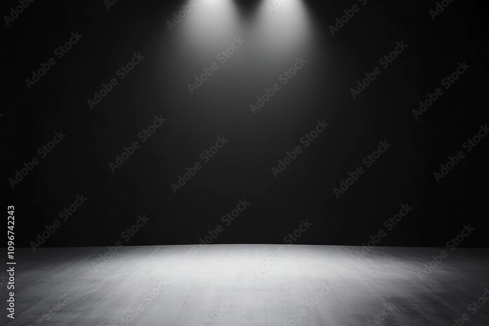 Poster dark gradient background with spotlight for product display and presentation