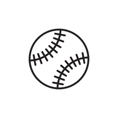 Baseball icon thin line vector isolated