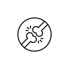 Bones icon thin line vector isolated