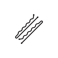 Bobby pin icon thin line vector isolated