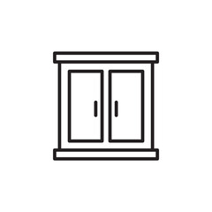Cabinet icon thin line vector isolated
