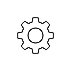 Gear icon thin line vector isolated