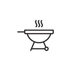 Grill icon thin line vector isolated