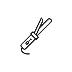 Hair curler icon thin line vector isolated