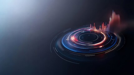 Obraz premium Abstract Data Visualization Circles and Lines