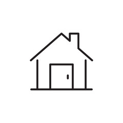 Home icon thin line vector isolated