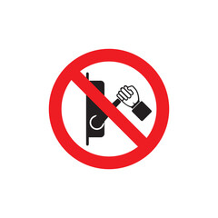 do not turn off the machine  icon symbol sign vector