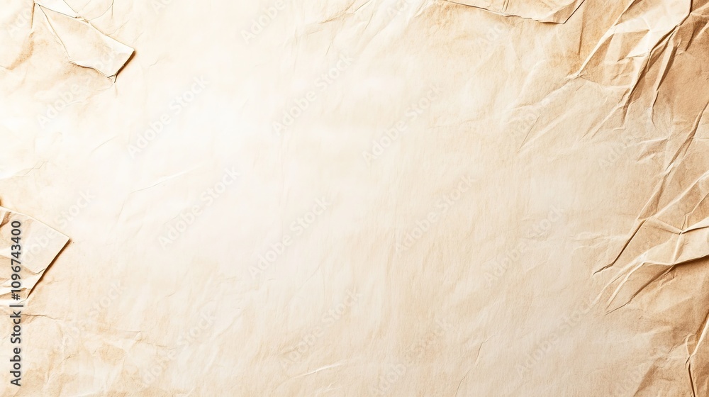 Poster a textured background showcasing crumpled paper, perfect for use in creative projects, presentations