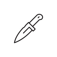 Knife icon thin line vector isolated