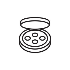 Makeup palette icon thin line vector isolated