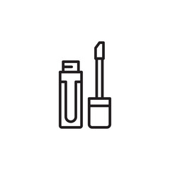 Lip gloss icon thin line vector isolated