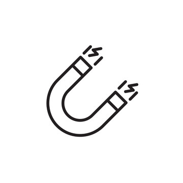 recommend clip art: Magnet icon thin line vector isolated