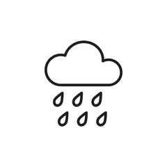 Obraz premium Rainy icon thin line vector isolated