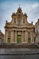 Historic church  on Via Etnea, one of the most beautiful streets in Catania