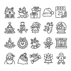  Christmas vector icon set