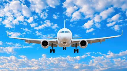 Obraz premium High-altitude airplane emitting trails of spray, symbolizing environmental consequences and scientific observation.