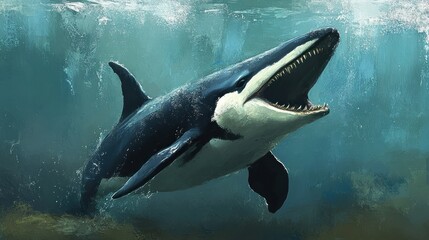 Fototapeta premium Killer Whale with Open Mouth