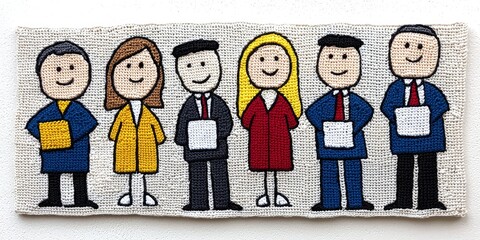 Crochet Business Team Diverse Colleagues Teamwork Success People Craft