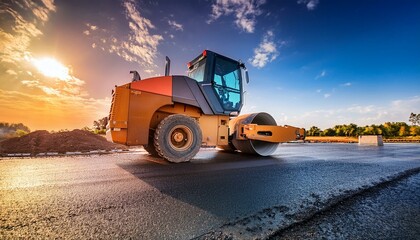 The heavy machinery is a symbol of progress and innovation in civil engineering.  