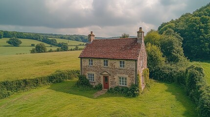 Fototapeta premium Picturesque Stone Cottage in the English Countryside