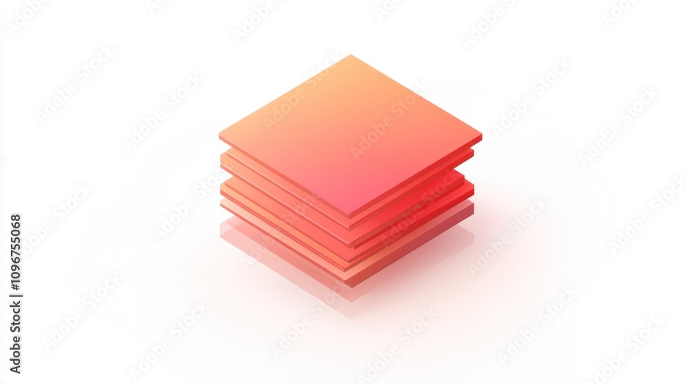 Aufkleber A stack of gradient squares representing layers or data visualization.