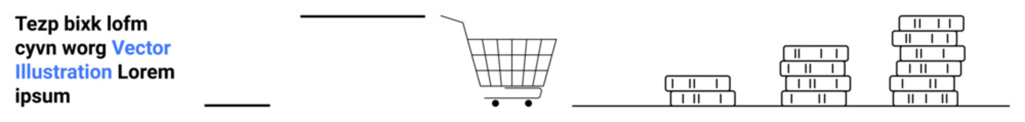 Shopping cart moving towards stacked books representing accumulation of knowledge or e-commerce transactions. Ideal for educational platforms, e-commerce, online shopping, book sales, knowledge