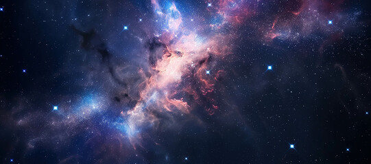 Fototapeta premium galaxy stars with space nebula clouds background, sky 39