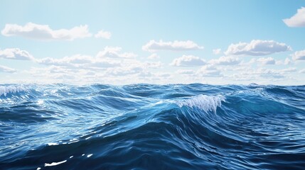 Fototapeta premium create an ocean wave photo with a realistic styleï¼Œonly a wave, in ocean and blue sky