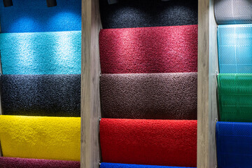 Outdoor non-slip colorful plastic floor carpet doormat varieties