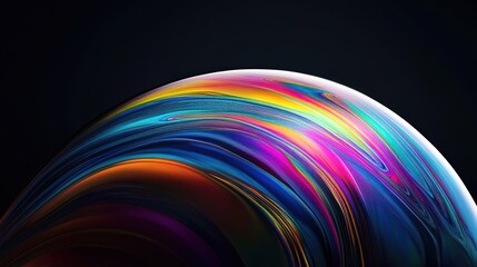 Abstract Rainbow Bubble: A Symphony of Color and Light