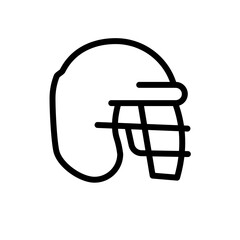 hockey helmet - vector icon